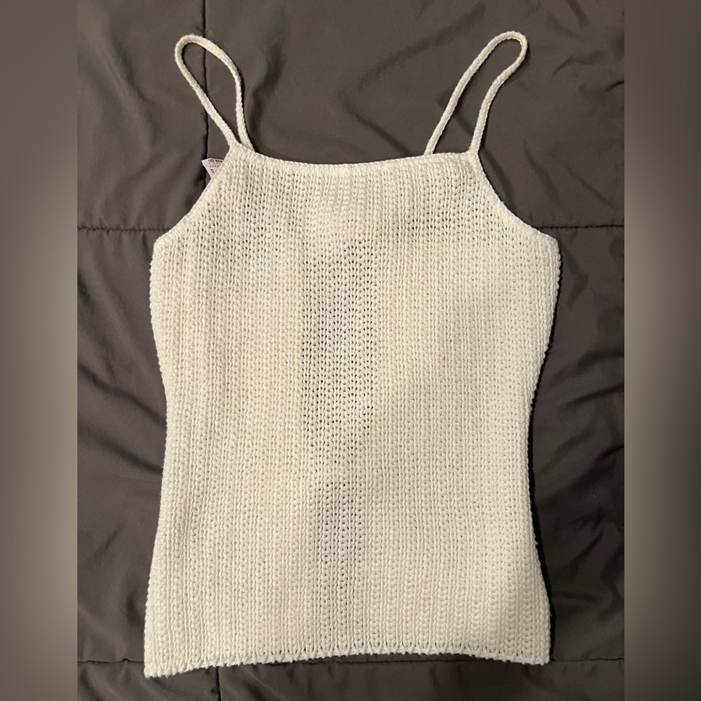 White House Black Market White Knit Tank Top - Picture 2 of 2